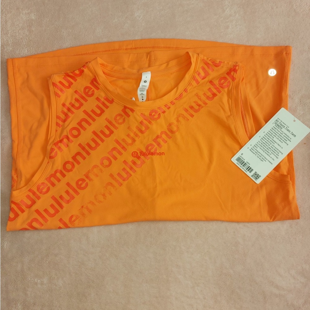 Lululemon Vibrant Orange Sleeveless Top
